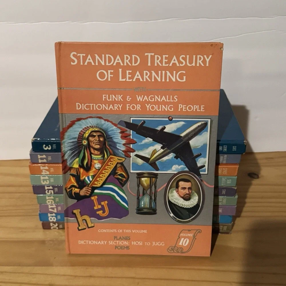 Funk & Wagnalls Standard Treasury of Learning 1960 Vintage Book Set 10 Volumes